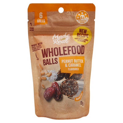 MADE REAL Wholefood Balls Peanut Butter & Caramel 69g