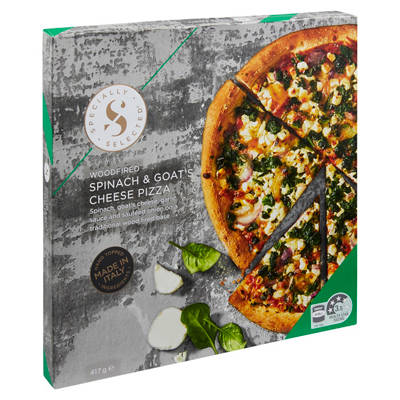 SPECIALLY SELECTED Woodfired Spinach & Goat's Cheese Pizza 417g