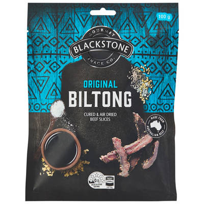BLACKSTONE GOURMET SNACK CO. Biltong Original 100g