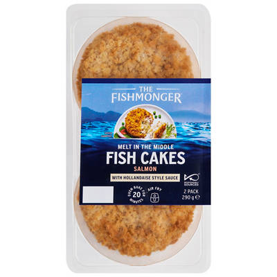 THE FISHMONGER Melt in the Middle Fish Cakes Salmon & Hollandaise 2 Pack 290g