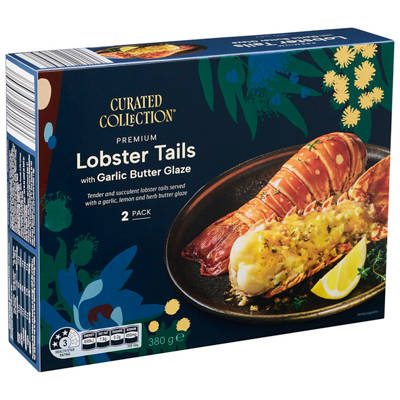 CURATED COLLECTION Lobster Tails with Garlic Butter Glaze 380g