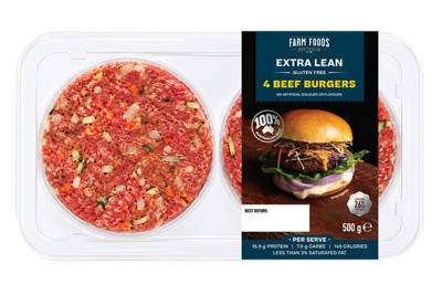 Lean Beef Burgers 500g (4pack)