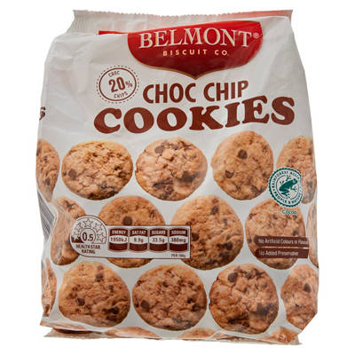 BELMONT BISCUIT CO. Choc Chip Cookies 500g