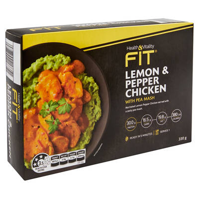 Lemon & Pepper Chicken with Pea Mash 330g