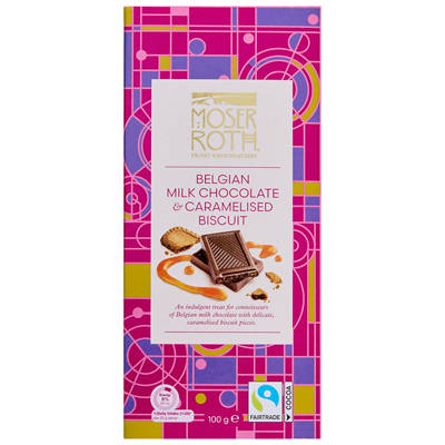 Milk Chocolate & Caramel Biscuit Chocolate 100g