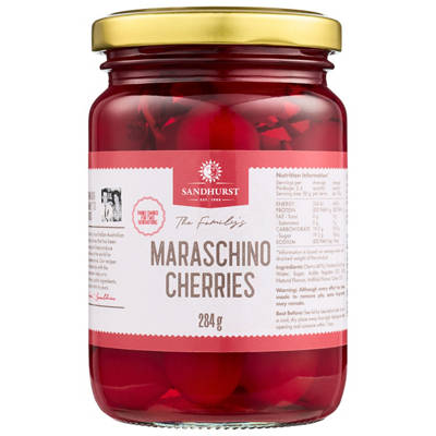 Sandhurst Maraschino Cherries 284g