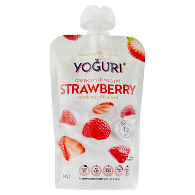 YOGURI Greek Style Yogurt Strawberry Pouch 140g
