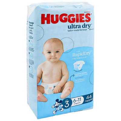 HUGGIES Crawler Nappies 44 Pack Boys