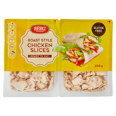 BERG Roast Chicken Breast Slices  Twin Pack, 200g