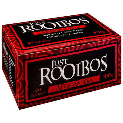 JUST ROOIBOS AFRICAN TEA Organic Rooibos Tea Bags 40 Pack 100g