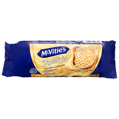 MCVITIE'S Digestives Golden Caramel 232g