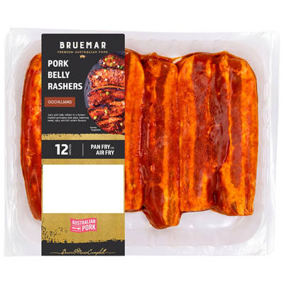 BRUEMAR Gochujang Style Glaze Pork Belly Rashers