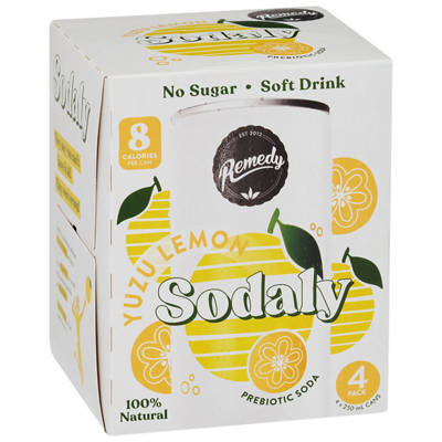 SODALY Yuzu Lemon 4 Pack 250ml