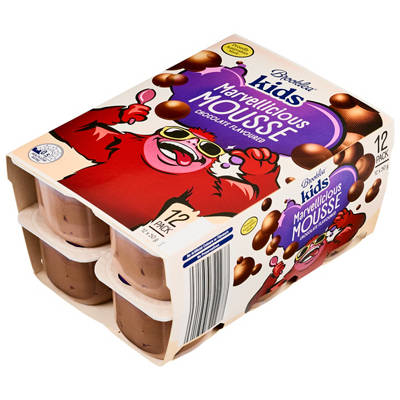 BROOKLEA Marvellicious Chocolate Mousse 12 Pack 50g