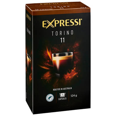 EXPRESSI Coffee Capsules Torino 16 Pack 124g