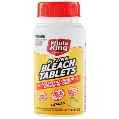 WHITE KING Bleach Tablets Lemon 40 Pack