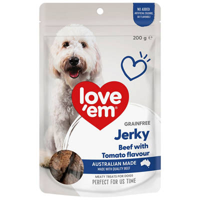 LOVE'EM Beef Jerky With Tomato Treats 200g