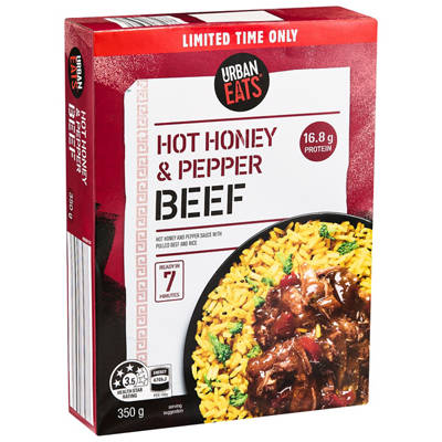 URBAN EATS Hot Honey & Pepper Beef 350g