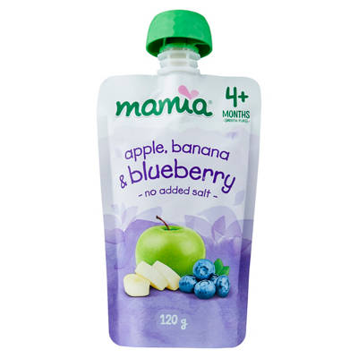 MAMIA Apple, Banana & Blueberry 4+ Months Baby Food 120g