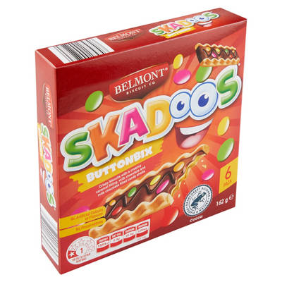 BELMONT BISCUIT CO. Skadoos Buttonbix Biscuit Bars 162g