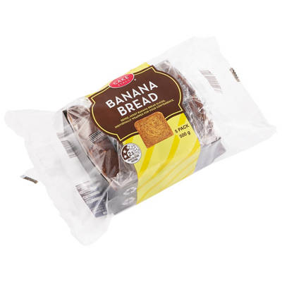 THE CAKE STALL Banana Bread Slices 5 Pack 500g