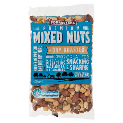 FORRESTERS Dry Roasted Mixed Nuts 400g
