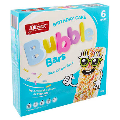 Bubble Bars Birthday Cake 6 Pack 132g