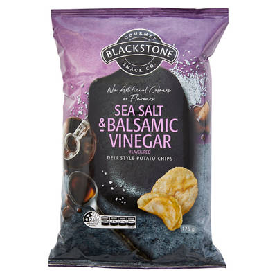 Sea Salt & Balsamic Vinegar  Flavoured Deli Style Potato Chips 175g