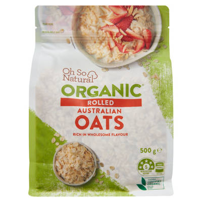 OH SO NATURAL ORGANIC Organic Rolled Oats 500g