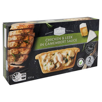 Chicken & Leek Pies in Camembert Sauce 2 Pack 420g