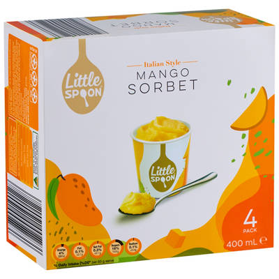 Mango Sorbet 4 Pack 400ml