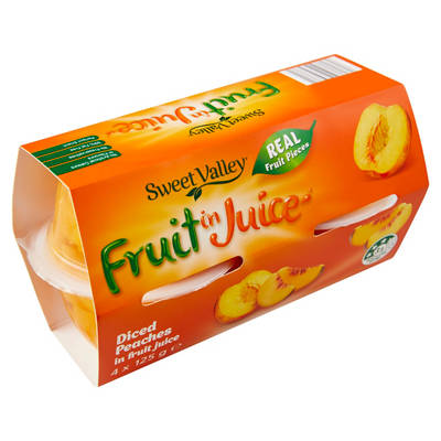 Diced Peaches in Juice 4 Pack 125g
