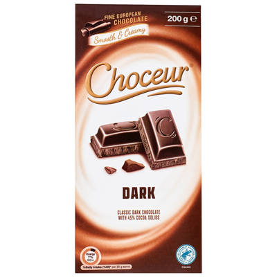 CHOCEUR Dark Chocolate Block 200g
