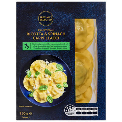 SPECIALLY SELECTED Ricotta & Spinach Cappellacci Pasta 250g