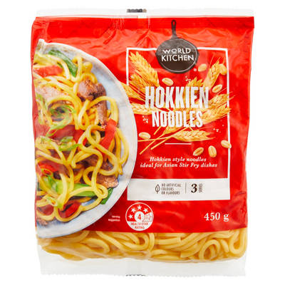 WORLD KITCHEN Fresh Hokkien Noodles 450g