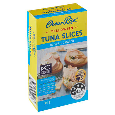 OCEAN RISE Yellowfin Tuna Slices In Springwater 125g