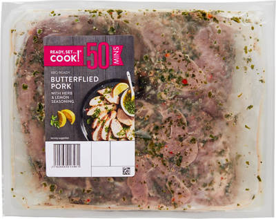 READY, SET…COOK! Herb & Lemon Butterflied Pork per kg