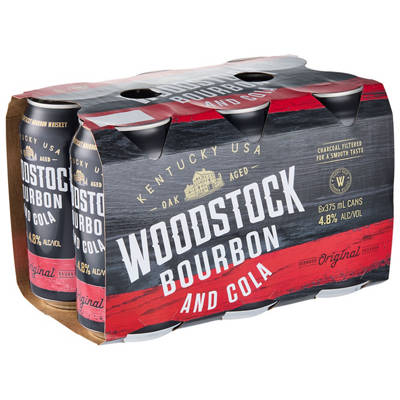 Bourbon & Cola Cans 6 x 375ml