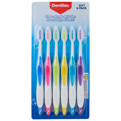 DENTITEX Family Toothbrush 6 Pack