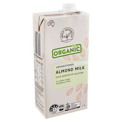 INNER GOODNESS Organic Unsweetened Almond Milk 1L