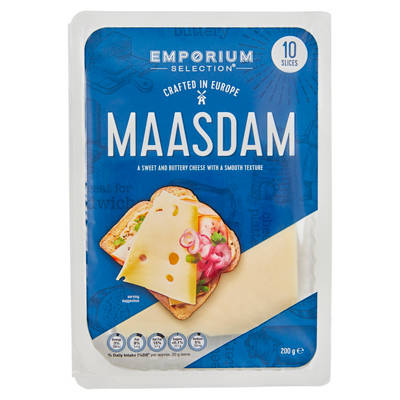 EMPORIUM SELECTION Maasdam Cheese Slices 200g