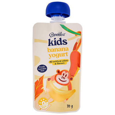 BROOKLEA Kids Banana Yogurt Pouch 70g