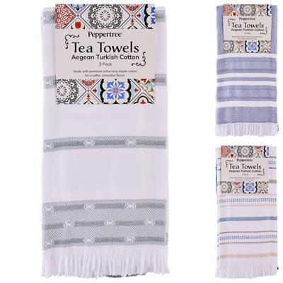 PEPPERTREE Cotton Tea Towel 3 Pack