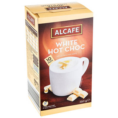 ALCAFE White Hot Choc Sachets 10 Pack 250g