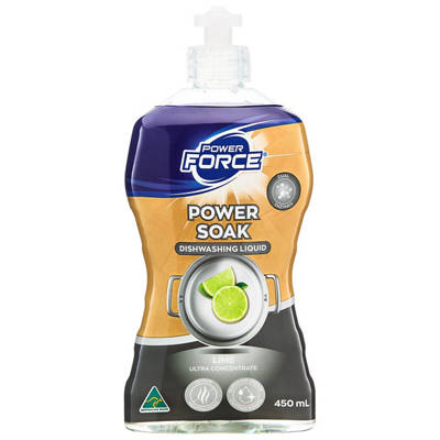 POWER FORCE Power Soak Dishwashing Liquid Lime 450ml