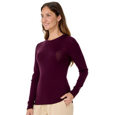 SERRA Women's Merino Wool Knit Crew Neck Top