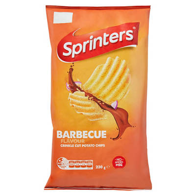SPRINTERS Barbecue Crinkle Cut Potato Chips 230g