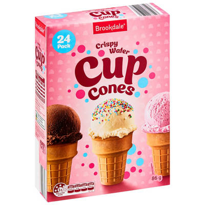 BROOKDALE Ice Cream Cup Cones 24 Pack