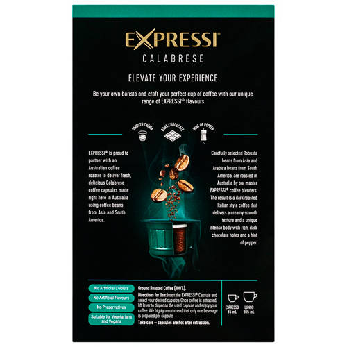 Front shot 3, Calabrese Espresso 16 Pack 124g