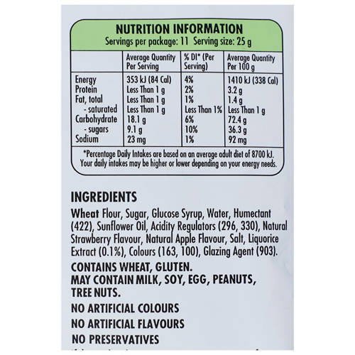 Nutrients 1, Red and Green Liquorice 275g